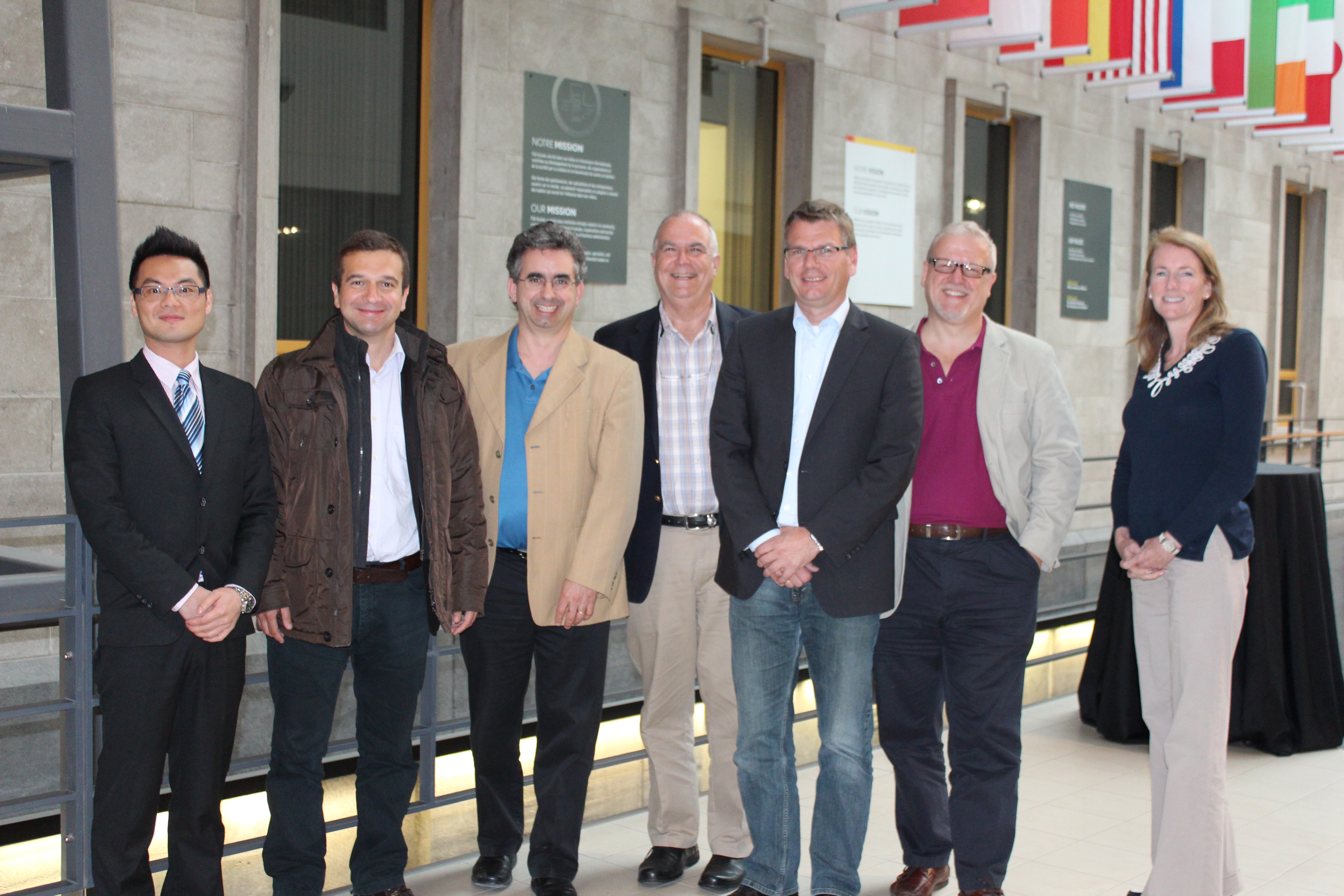 Dr Zhong (left) with other delegates at the International Physical Internet Conference