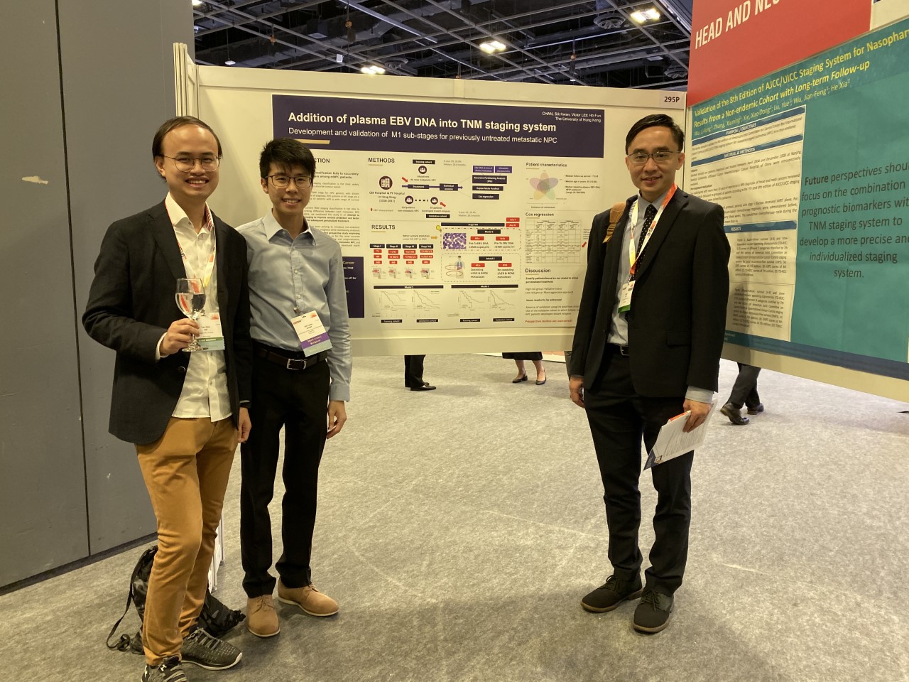 Dr Lee (right) and Dr Chan (middle) at the ESMO Asia 2019 Congress in Singapore