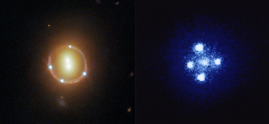 Figure 2: Examples of gravitationally lensed images observed with the Hubble Space Telescope.