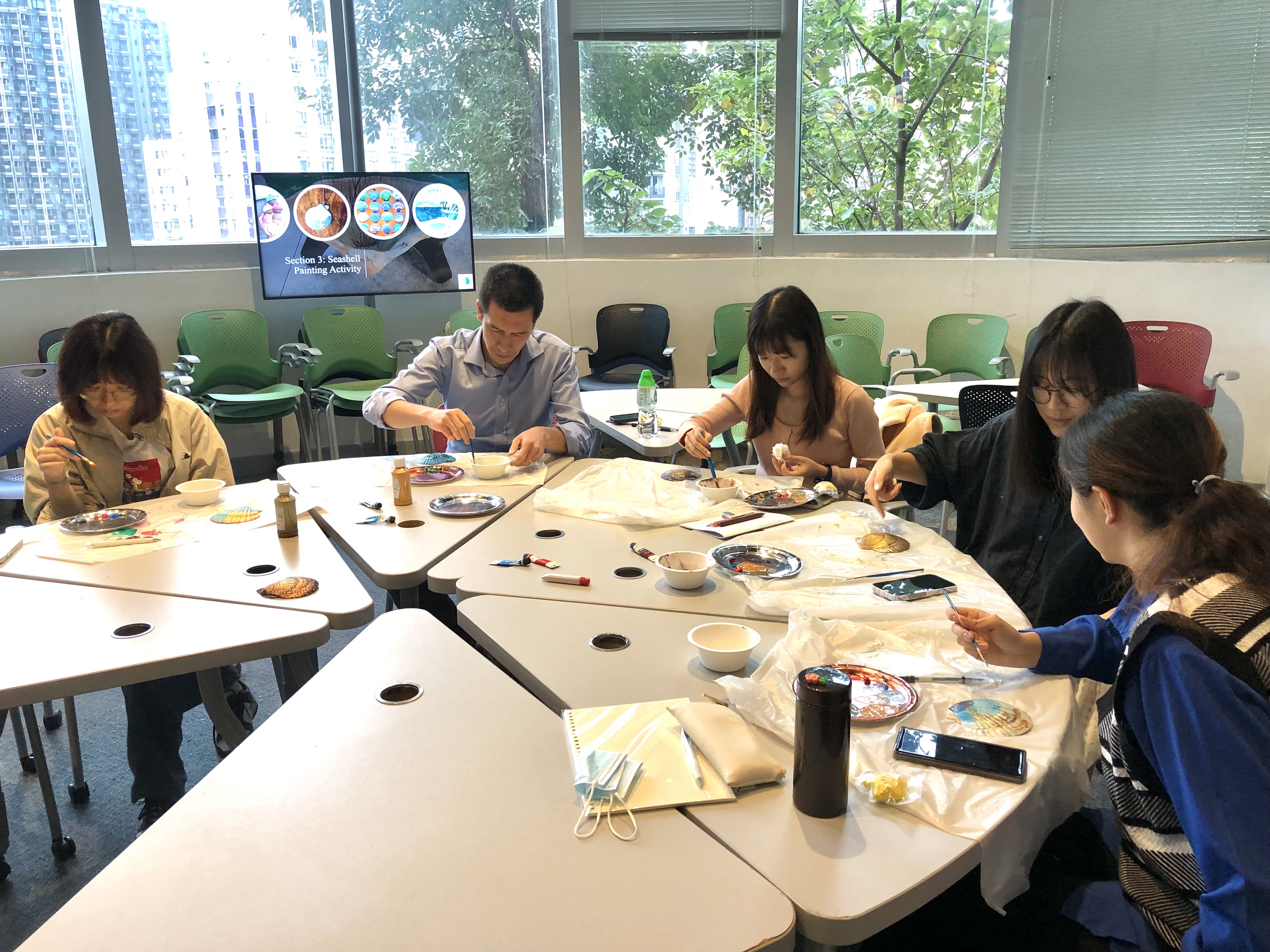 Stress Management and Relaxation through Seashell Painting