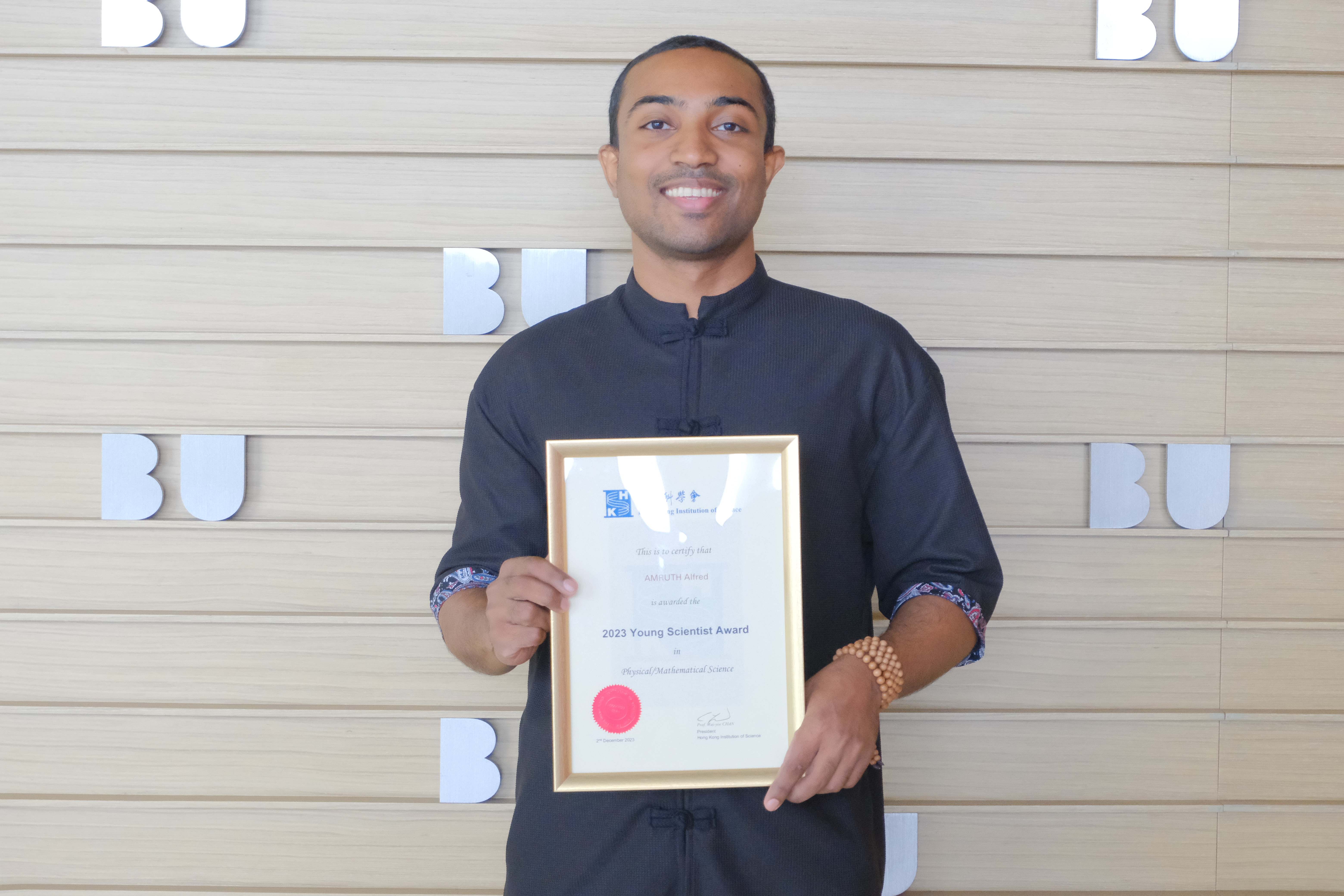 Dr Amruth was awarded the 2023 Hong Kong Young Scientist Award in Physical/Mathematical Science by the Hong Kong Institution of Science.