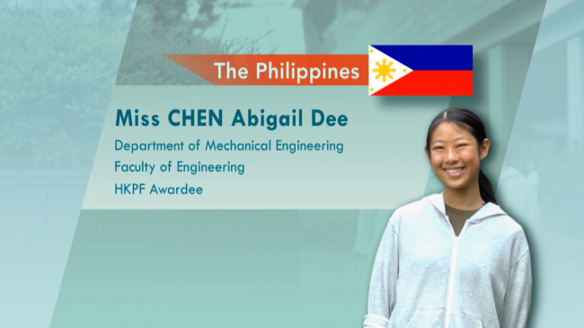 Miss CHEN Abigail Dee,Department of Mechanical Engineering